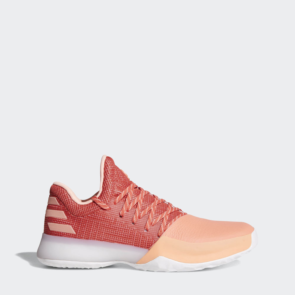 Adidas Harden Vol. 1 - παπουτσια μπασκετ ανδρικα - Κοραλι/Βαθυ Κοκκινα/Γκρι,Μέγεθος: EU 36 – 54 2/3